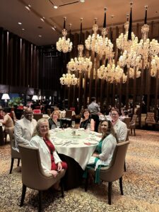 Rotary Club of Knoxville 2024 Convention Dinner at Shisen Hanten in Singapore. (clockwise from left) Rush Johnson, Susan Dakak, Ed Anderson, Joann Perez, and Melody St. John.